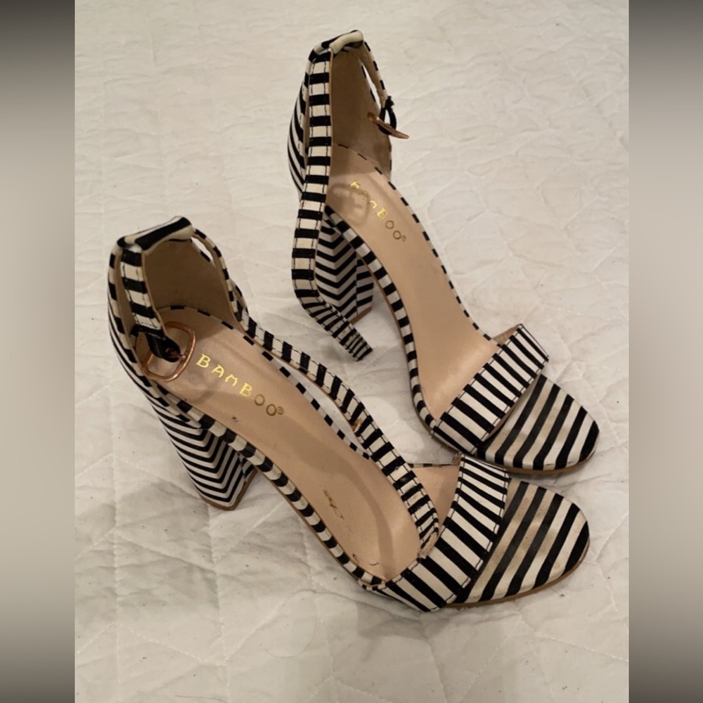 Striped heels